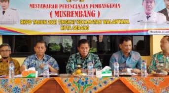 Walikota Serang Hadiri Kegiatan Musyawarah Perencanaan Pembangunan Musrenbang di Kec. Walantaka